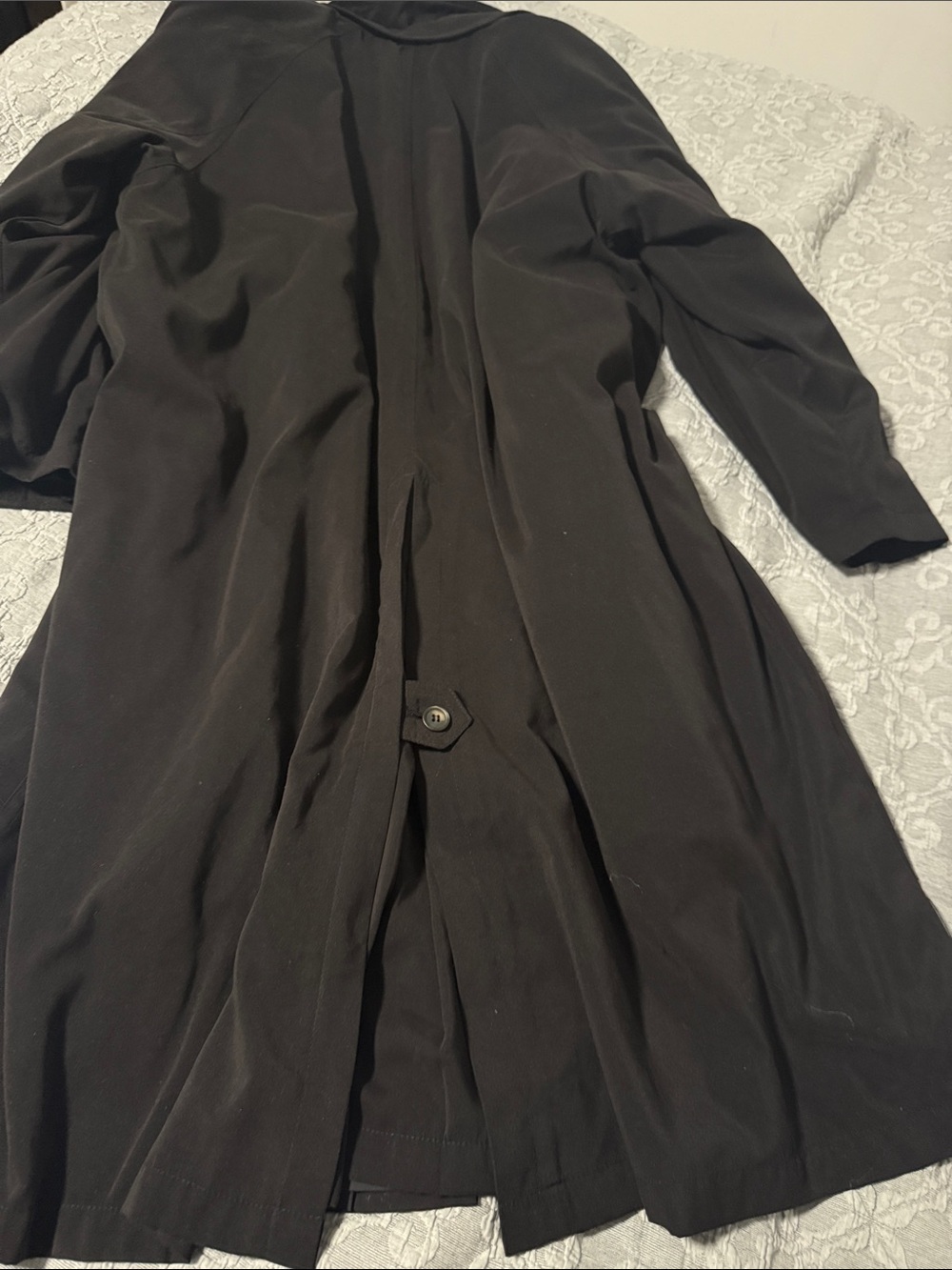 Ralph Lauren Men's Black Long Coat - Classic Black Overcoat size 44R